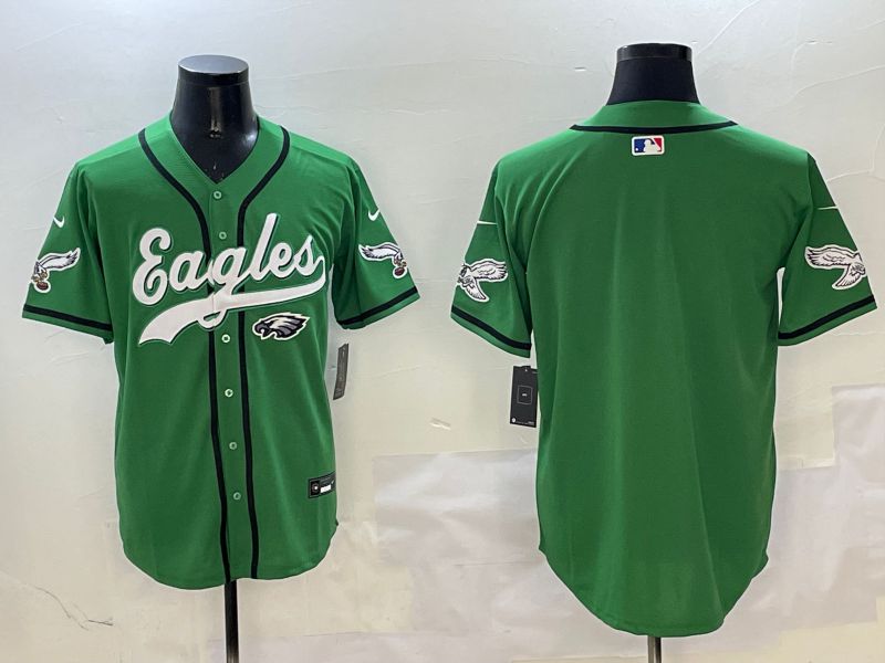 Men Philadelphia Eagles Blank Green three generations Jointly Name 2025 Nike Limited NFL Jersey style 9->philadelphia eagles->NFL Jersey